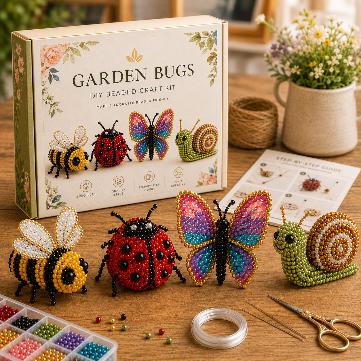 🔥Last Day 50% OFF - 🧵✨ Tiny 3D Beaded Animal DIY Kit