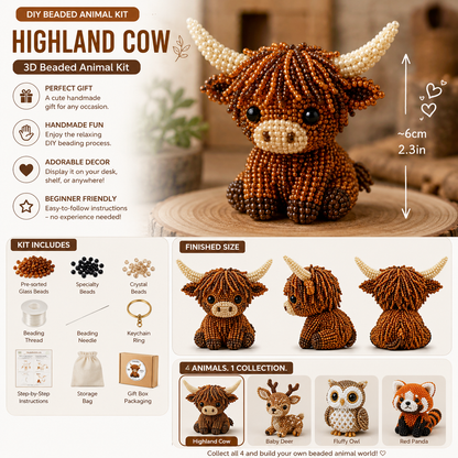 🔥Last Day 50% OFF - 🧵✨ Tiny 3D Beaded Animal DIY Kit