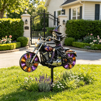 🎃 BikerSpooky™ Halloween Motorcycle Garden Windmill 🏍️