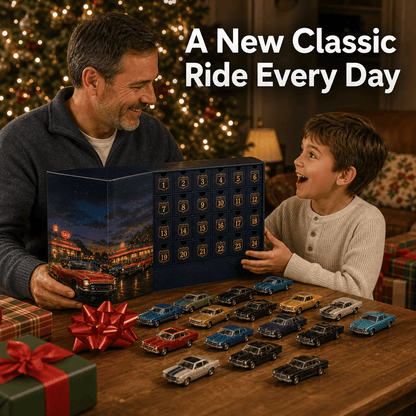 🚗24 Days of Classic American Cars Advent Calendar – 24 Vintage Ride Collectibles for Car Lovers