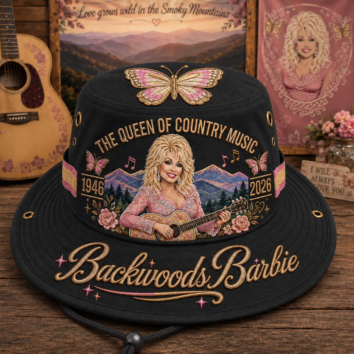 🇺🇸 Last Day Promo: 50% OFF🎸🦋Queen of Country Music Memorial Boonie Hat