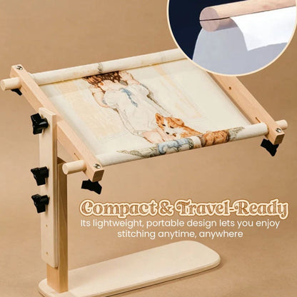 🧵 Adjustable Tabletop Embroidery Stand – Hands-Free Cross Stitch Frame Holder for Comfortable Stitching