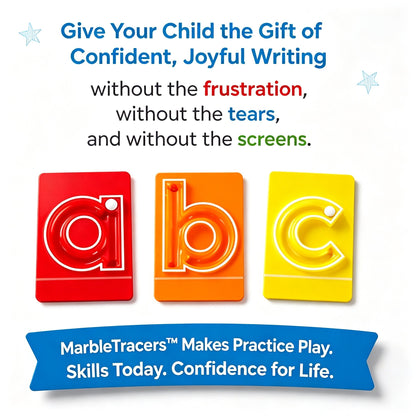 ✨🔤Marble Tracers - Lowercase Letters🌀Roll Into Letter-Writing Fun!🎁Activity Guide Include FREE Letter Formation Poem