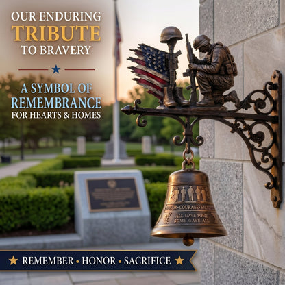 🇺🇸🔔 'Honor Courage Sacrifice' Fallen Soldier Wall Bell – A Timeless Tribute to America's Heroes