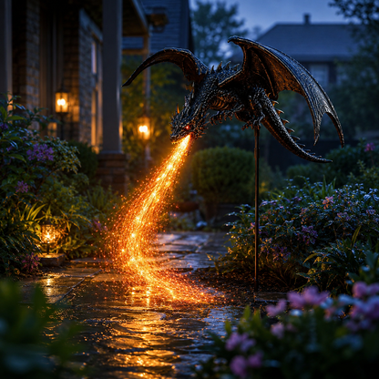 🔥Last Day 50% OFF -Solar Dragon Fire Garden Light