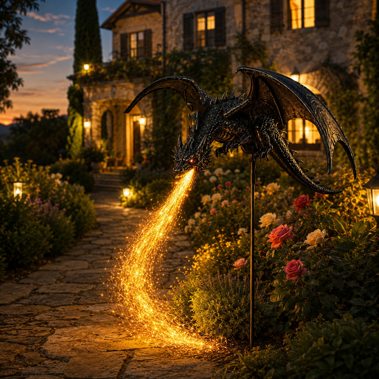 🔥Last Day 50% OFF -Solar Dragon Fire Garden Light