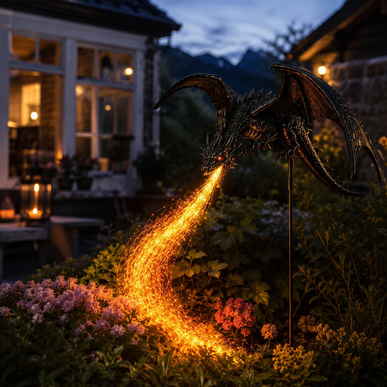 🔥Last Day 50% OFF -Solar Dragon Fire Garden Light