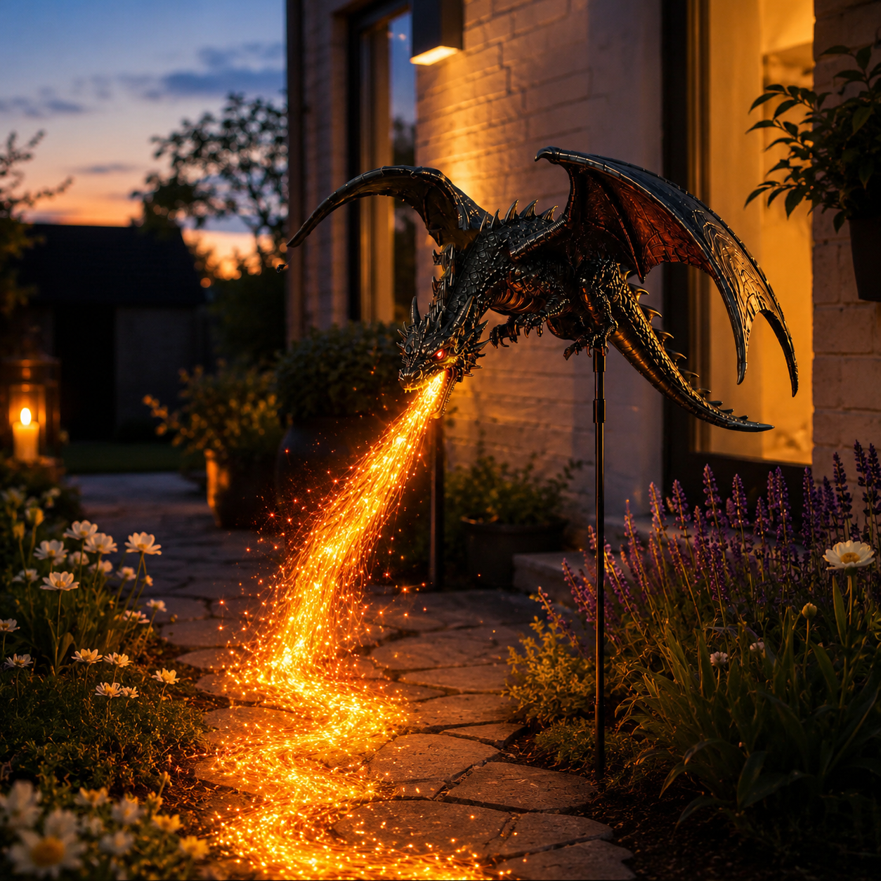 🔥Last Day 50% OFF -Solar Dragon Fire Garden Light