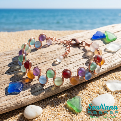✨Handmade Vintage Sea Glass Bracelet