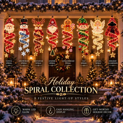 ⏳ Last Day 49% OFF – 🎄Christmas Magic Spiral™ Hanging LED Light Collection