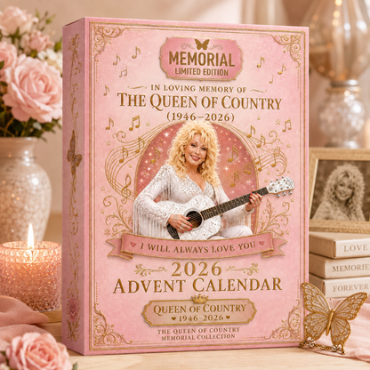 IN LOVING MEMORY OF THE QUEEN OF COUNTRY (1946–2026) Memorial Advent Calendar