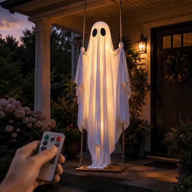 🔥 Last Day 50% OFF - Halloween Hanging Swing Ghost