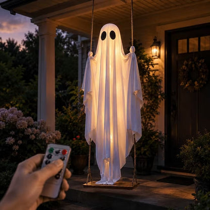 🔥 Last Day 50% OFF - Halloween Hanging Swing Ghost