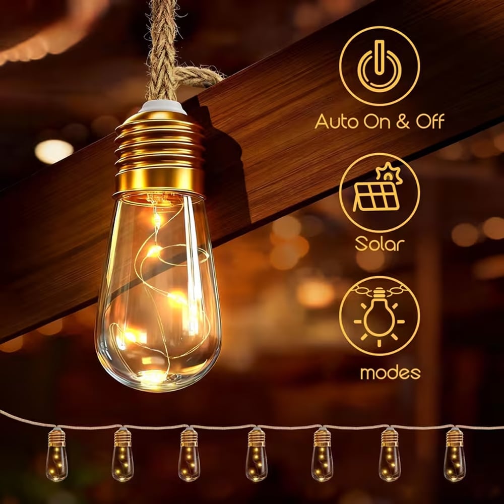 ✨ Solar String Lights-18ft-10LED