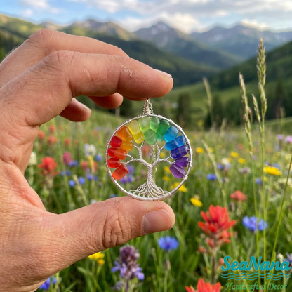🌳Handmade Tree of Life Sea Glass Pendant＆Ornament