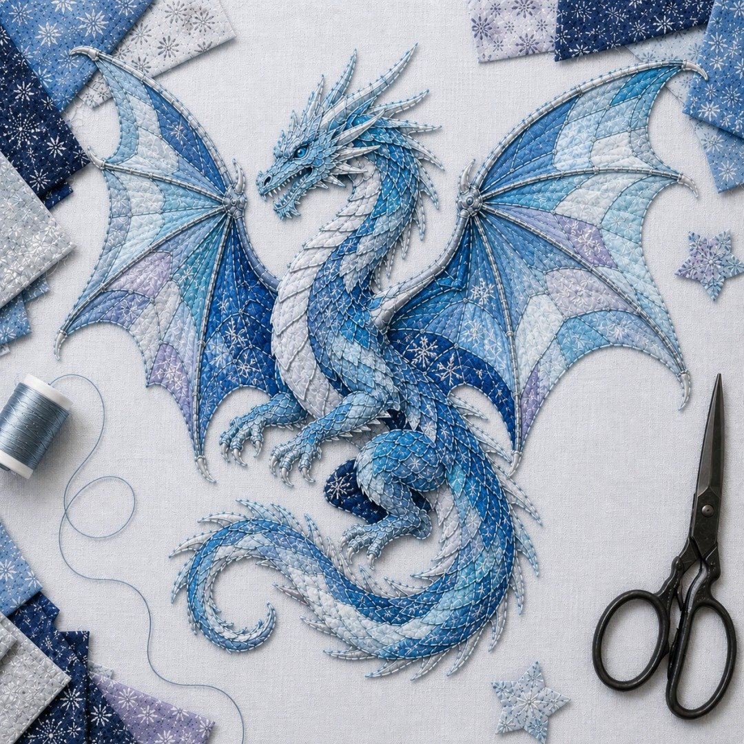 ⏳ Last Day 50% OFF – 🌙 Beginner-Friendly Mythic Wilds DIY Layered Patchwork Art Kit | Complete Kit with Patterned Fabrics, Sewing Materials & Step-by-Step Guide Included 💕