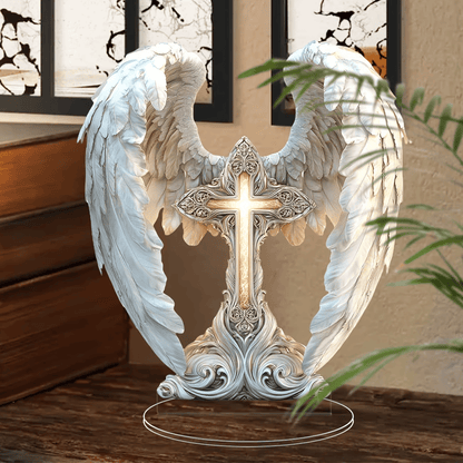 💖LAST DAY SALE 50% OFF-🪽Gorgeous Angel Wings Cross Decoration✝️