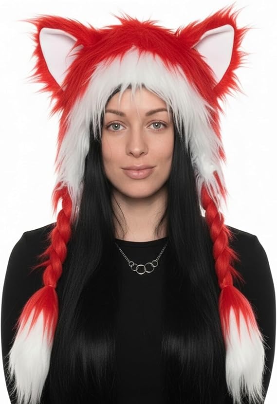 ⚡ Flash Sale – Fluffy Cat Ear Hat | Halloween & Christmas Cozy Plush Headwear