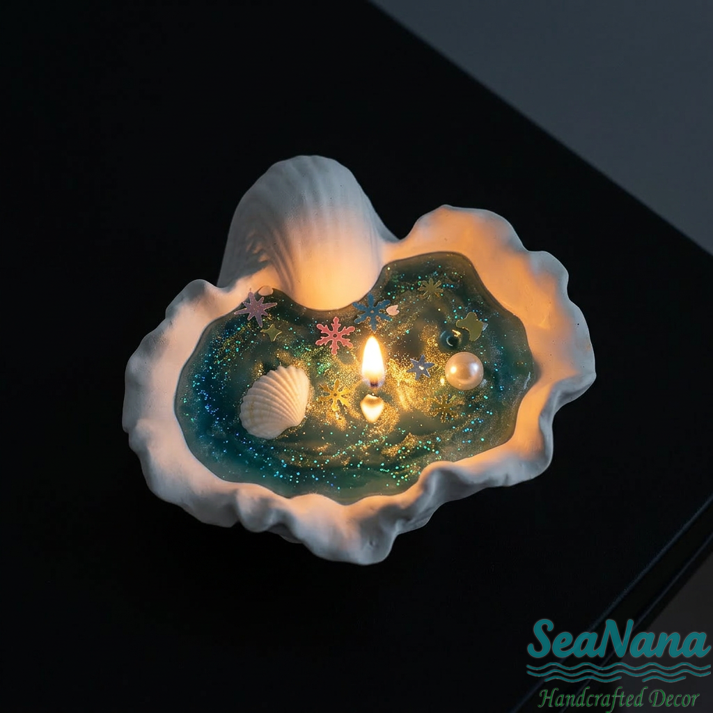 ✨ Ocean Glow Candle - Handmade Sea Life Aromatherapy