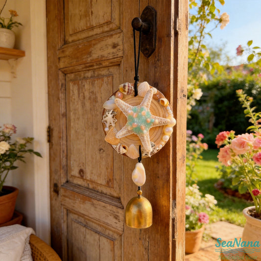🌟 Handcrafted Spinning Starfish Wind Chime: A Coastal Treasure That Brings Ocean Breeze to Your Home