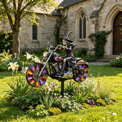 🎃 BikerSpooky™ Halloween Motorcycle Garden Windmill 🏍️