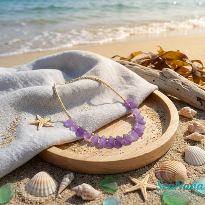 🌈Rainbow Handcrafted Sea Glass Necklace