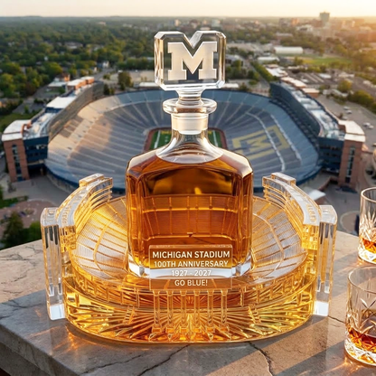 Go Blue! Michigan Stadium 100th Anniversary Edition Whiskey Bottle