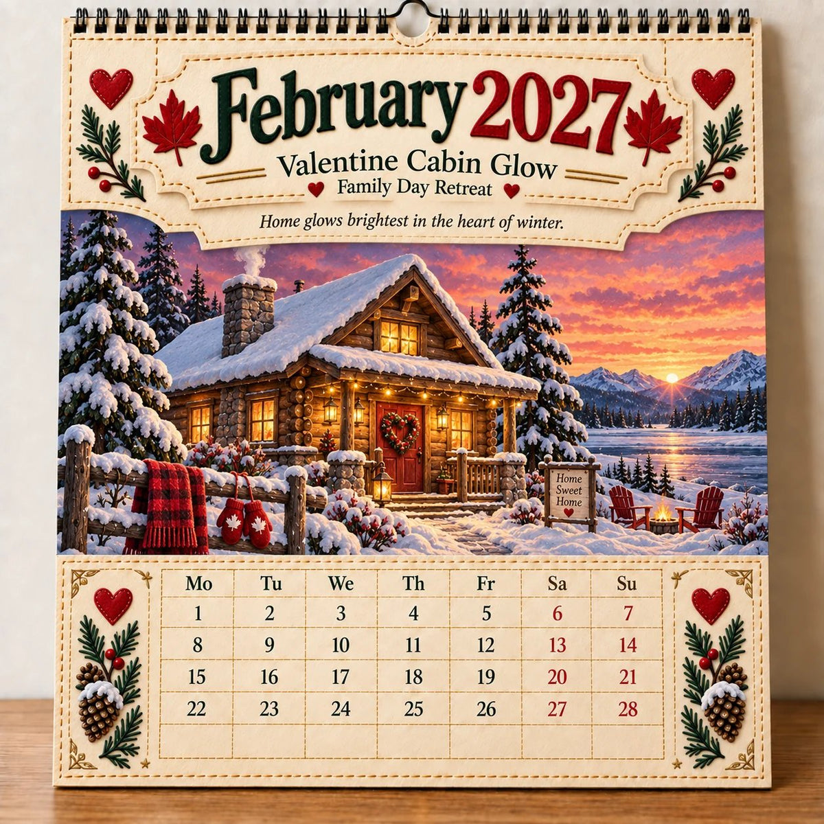 🇨🇦🍁 2027 Canada 160th Anniversary Commemorative Wall Calendar 🍁🇨🇦