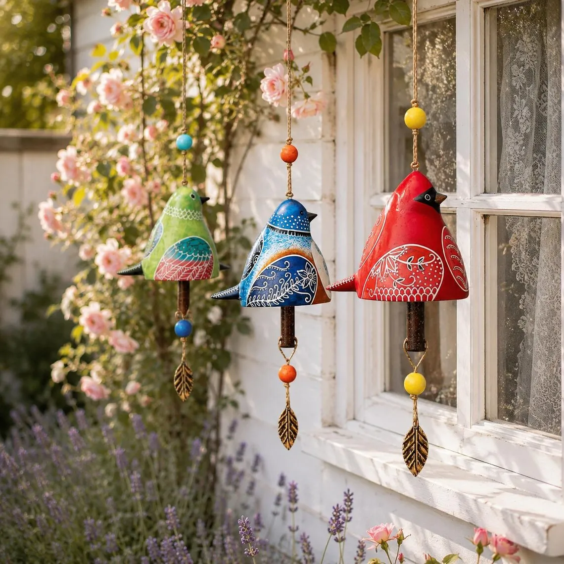 🐦Hand-Painted Ceramic Bird wind Chimes (Handmade by Jordan Maynard®)-Buy 2 Free Shipping