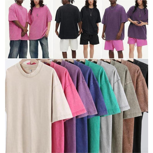 ⚡Hot Sales🔥Oversized Tshirts for Men Gym Vintage Heavyweight T Shirts Cotton Workout Acid Wash Baggy Tees