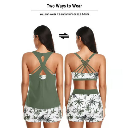 🔥LAST DAY 49%OFF🔥 Three Piece Tankini with Shorts🩱