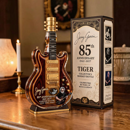 Jerry Garcia 85th Anniversary Tiger Guitar Glass Decanter