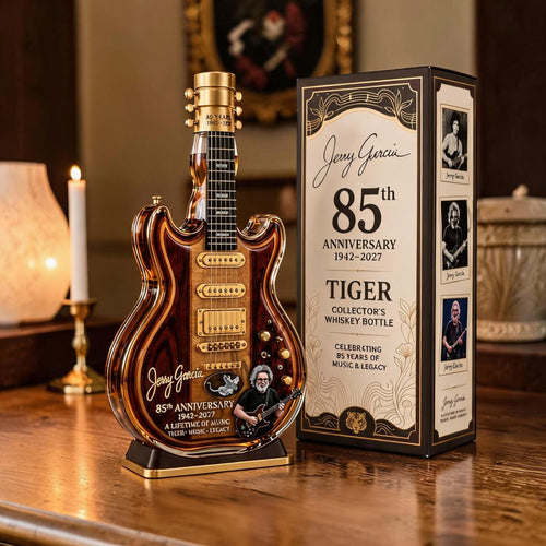Jerry Garcia 85th Anniversary Tiger Guitar Glass Decanter