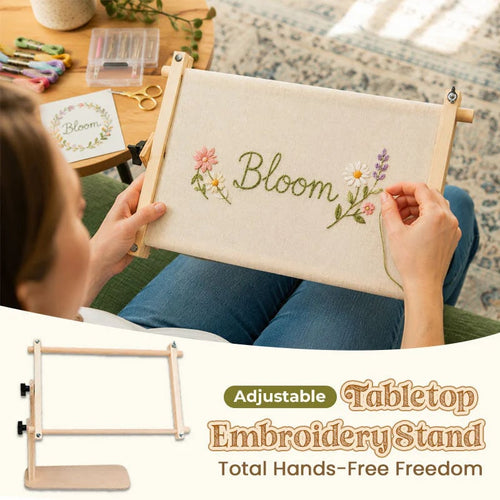 🧵 Adjustable Tabletop Embroidery Stand – Hands-Free Cross Stitch Frame Holder for Comfortable Stitching