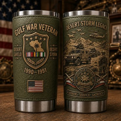 🔥 Last Day Promo: 49% OFF-🇺🇸 Gulf War Veteran Desert Shield & Desert Storm Tribute Tumbler