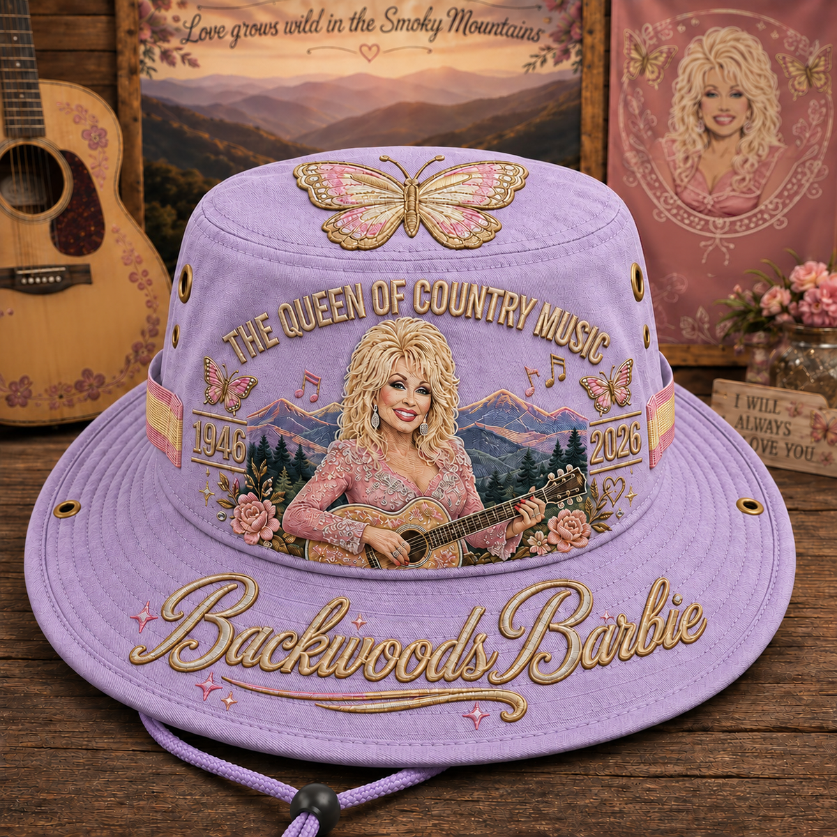 🇺🇸 Last Day Promo: 50% OFF🎸🦋Queen of Country Music Memorial Boonie Hat