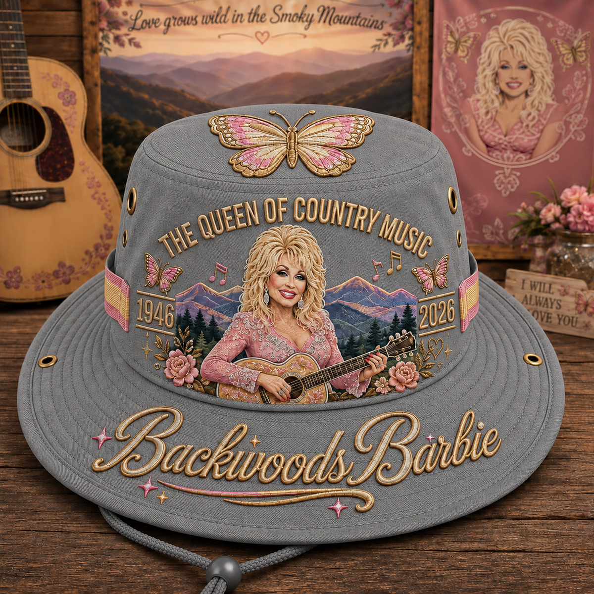 🇺🇸 Last Day Promo: 50% OFF🎸🦋Queen of Country Music Memorial Boonie Hat