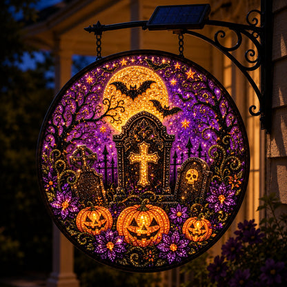 💥LAST DAY 57% OFF - 🎃 Solar Halloween LED Hanging Sign Light 👻 (📦Buy 2 Free Shipping)