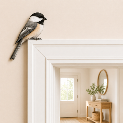 Wooden Chickadee Door Topper