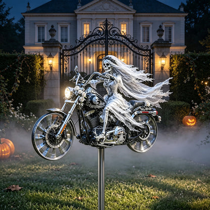 🎃 BikerSpooky™ Halloween Motorcycle Garden Windmill 🏍️