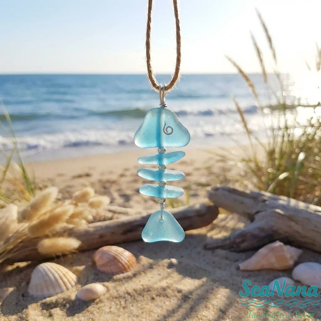 🐟Ocean's Gift Sea Glass Fish Ornament