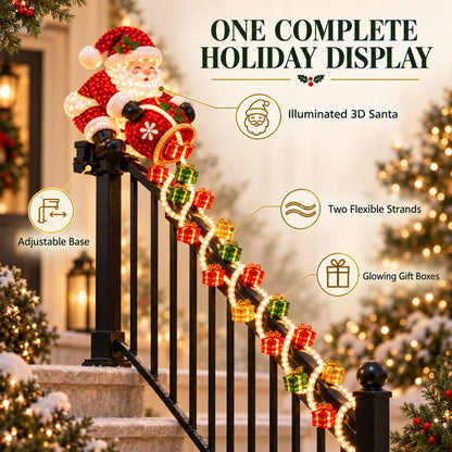 🔥Last Day 50% OFF 🎅 Santa Magic Gift Cascade Railing Light