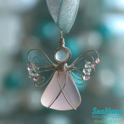🌊Handmade Sea Glass Angel Ornament(Buy 6 Free Shipping Now)