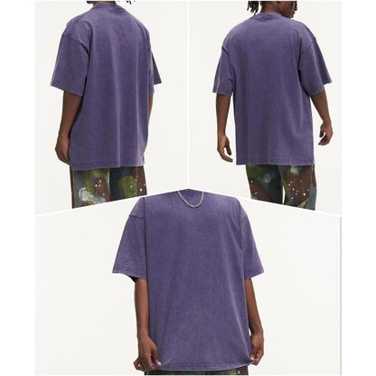 ⚡Hot Sales🔥Oversized Tshirts for Men Gym Vintage Heavyweight T Shirts Cotton Workout Acid Wash Baggy Tees