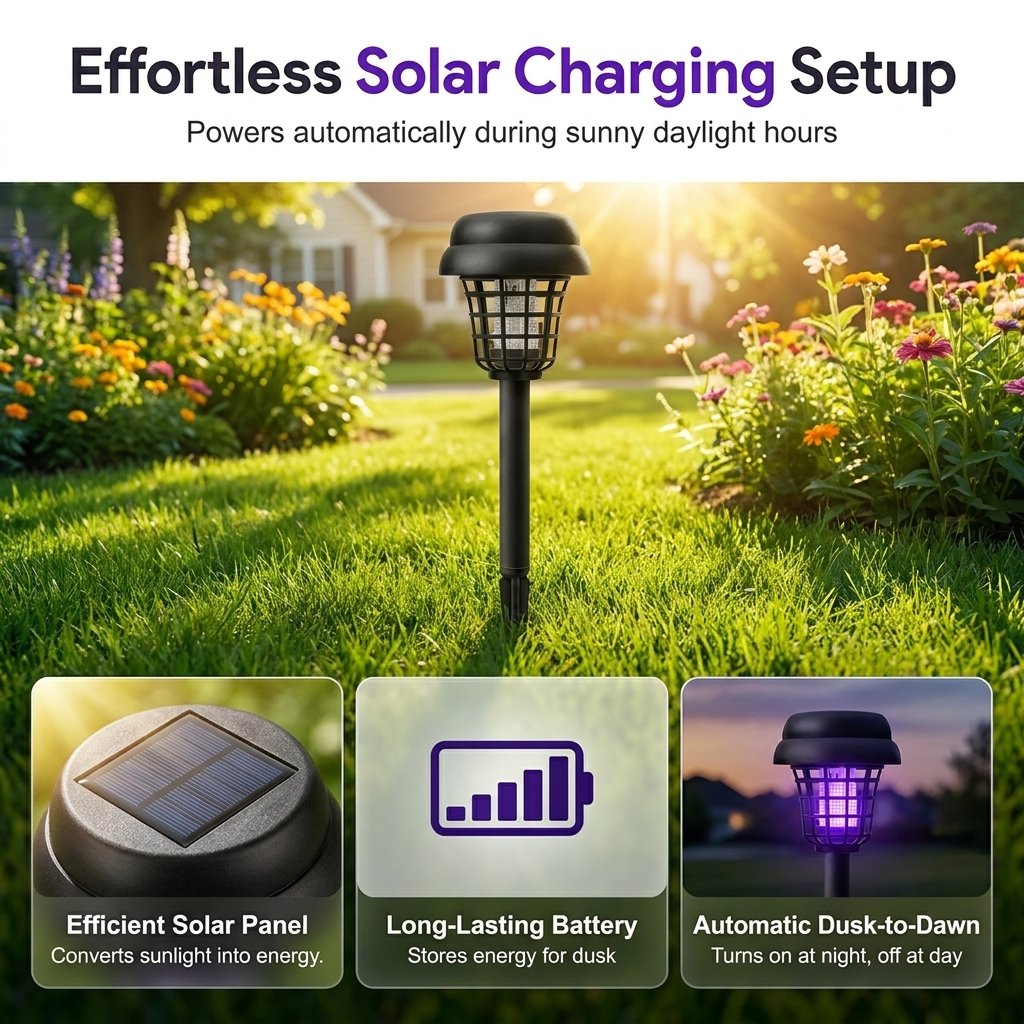 Last Day 49%OFF🔥✨Solar Mosquito Zapper Light