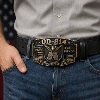 🔥LAST DAY 50% OFF-🎖️DD-214 Veteran Honor Belt Buckle (✨2026 Limited Edition)