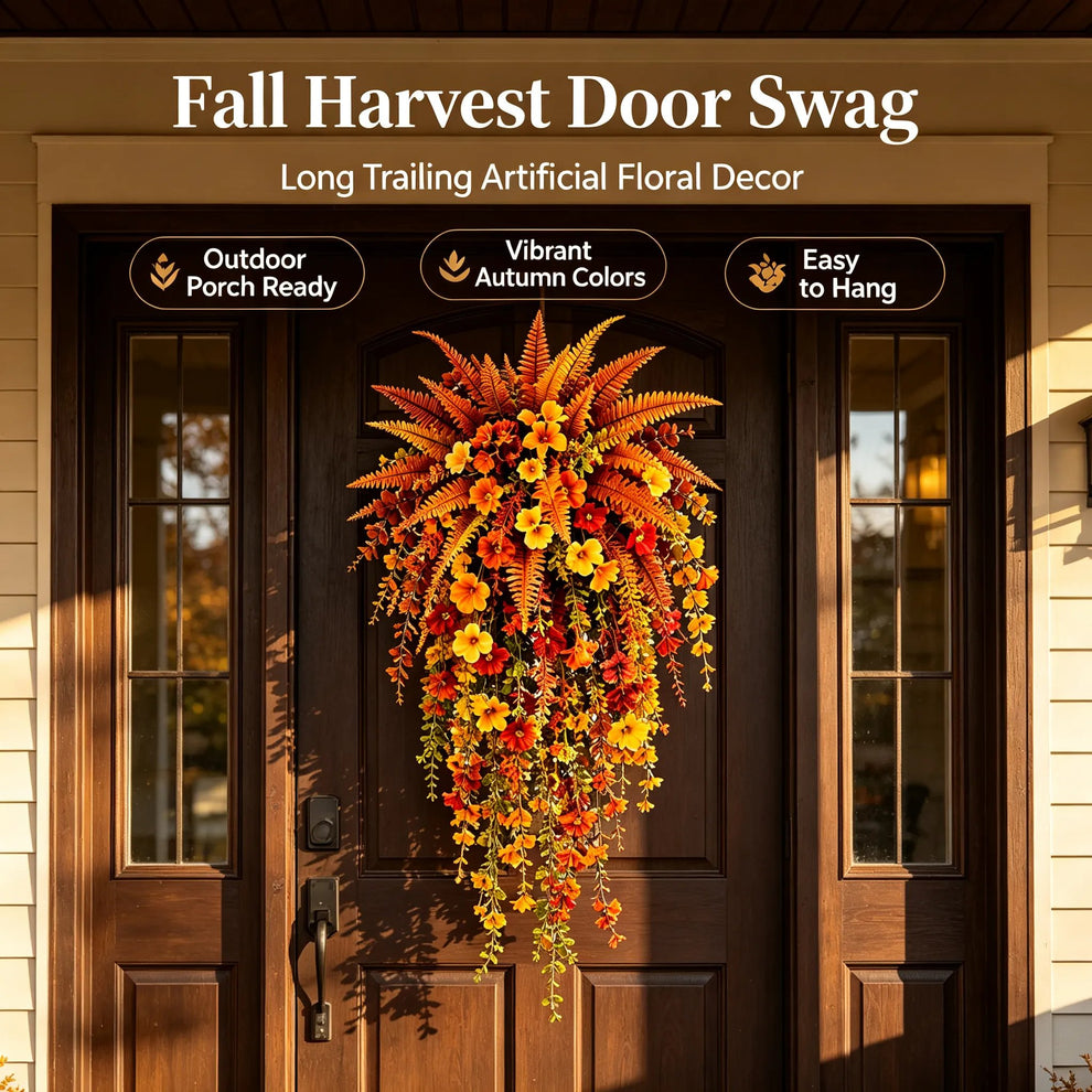 🔥Last Day 50% OFF – 🍂 Artificial Fern for Autumn Outdoor Decor– Autumn Porch & Door Decoration