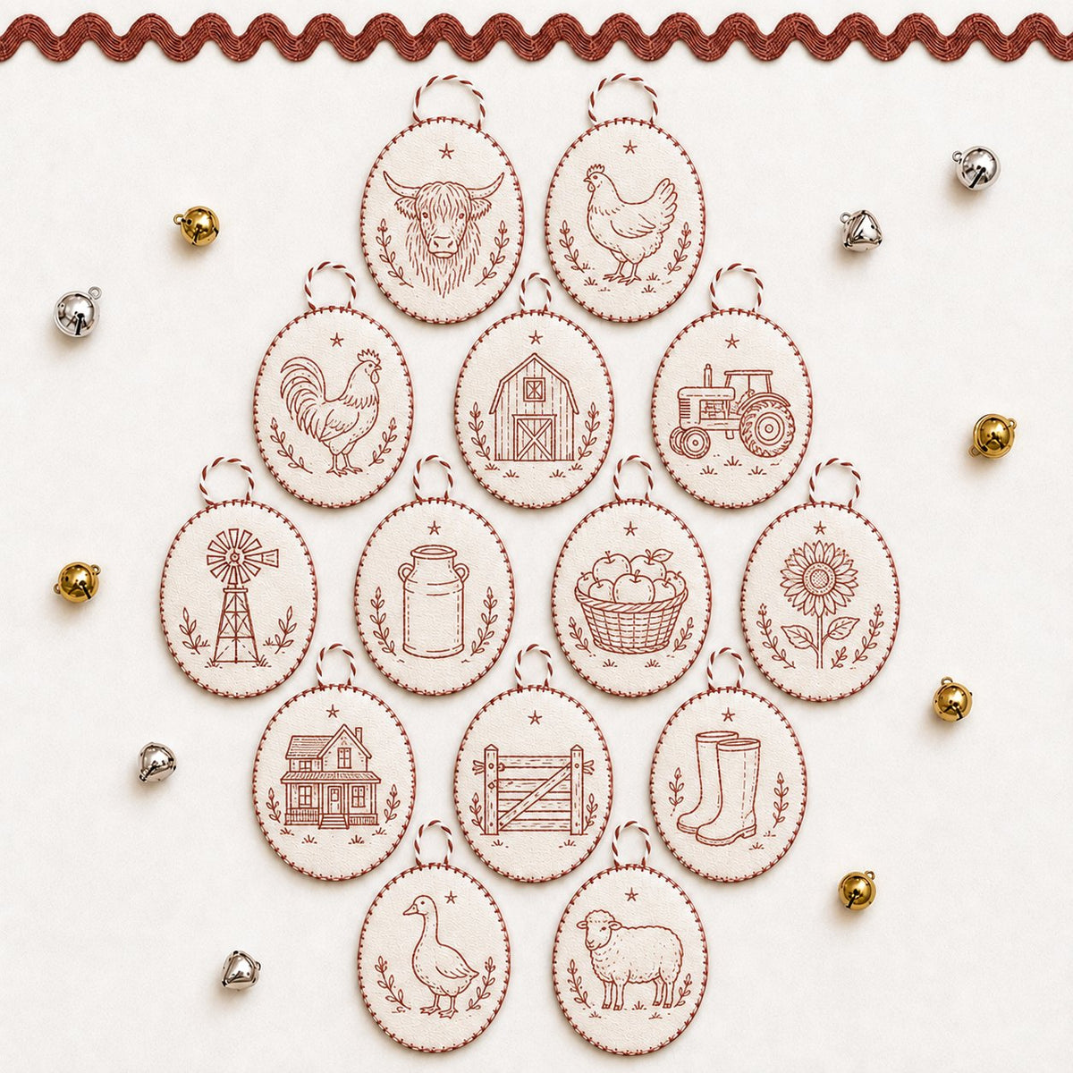 🧵Beginner-Friendly DIY Heirloom Oval Embroidery Ornament Kit Collection | Complete Kit with All Tools & Step-by-Step Guide Included 💕