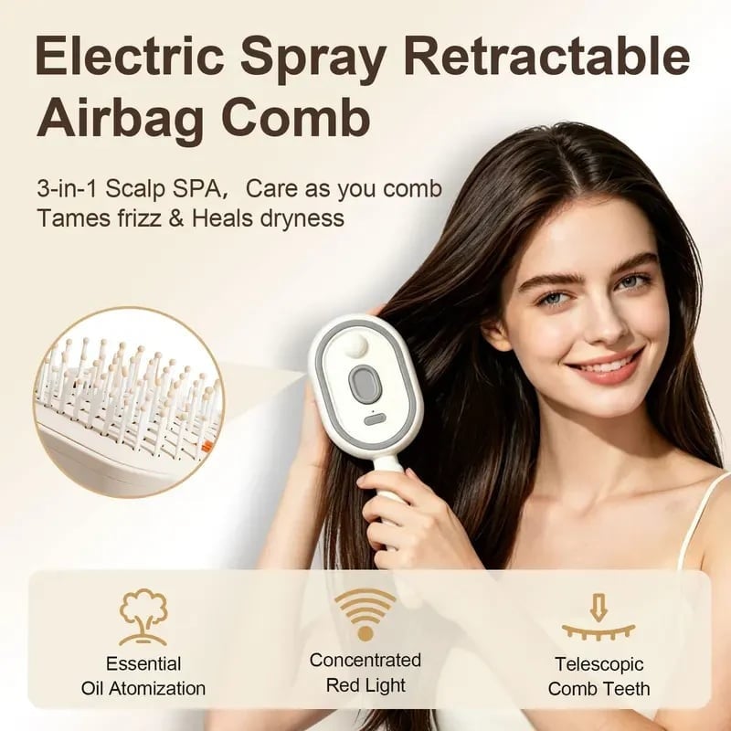 🔥Day Sale 49% OFF🔥Electric Spray Air Cushion Massage Comb🔥