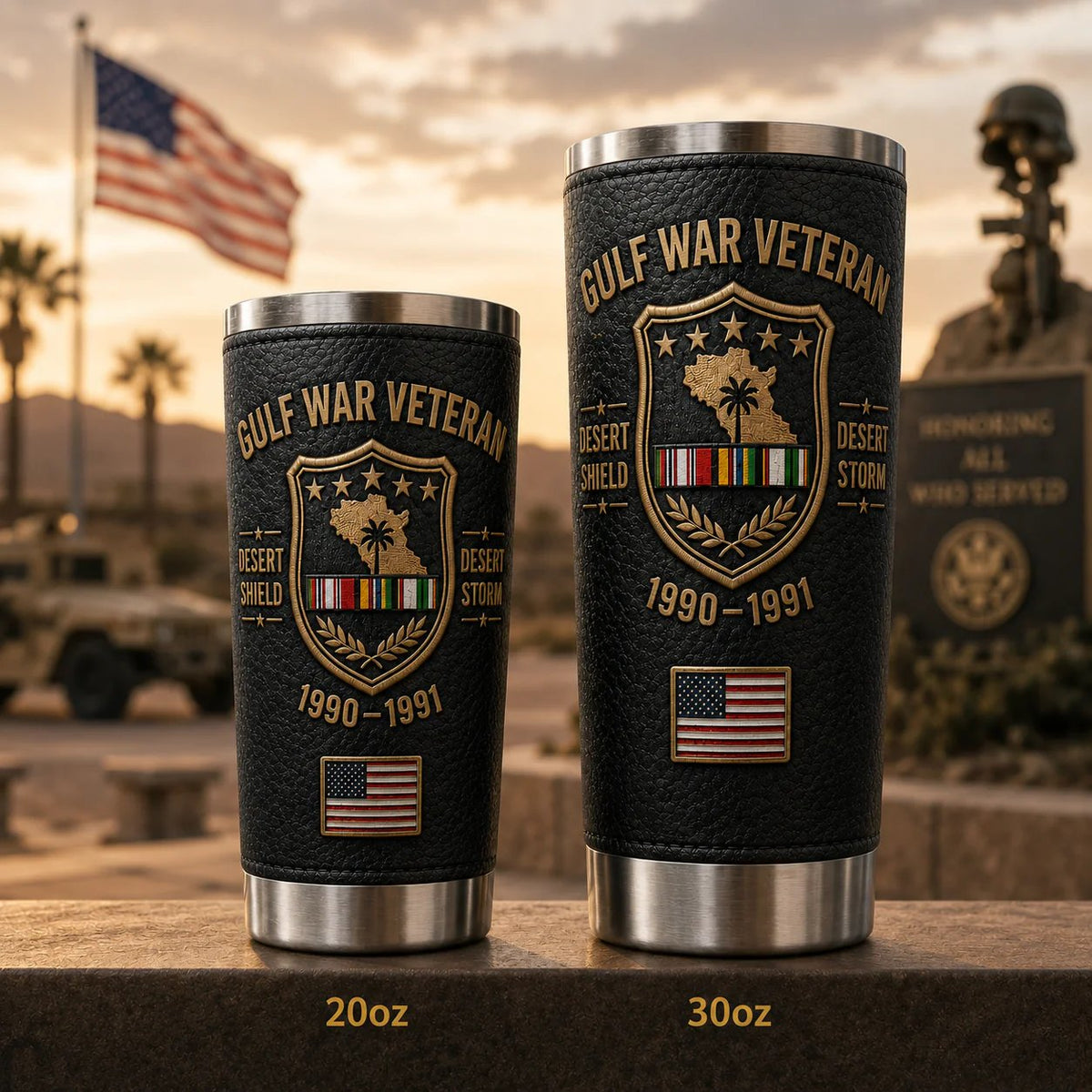 🔥 Last Day Promo: 49% OFF-🇺🇸 Gulf War Veteran Desert Shield & Desert Storm Tribute Tumbler